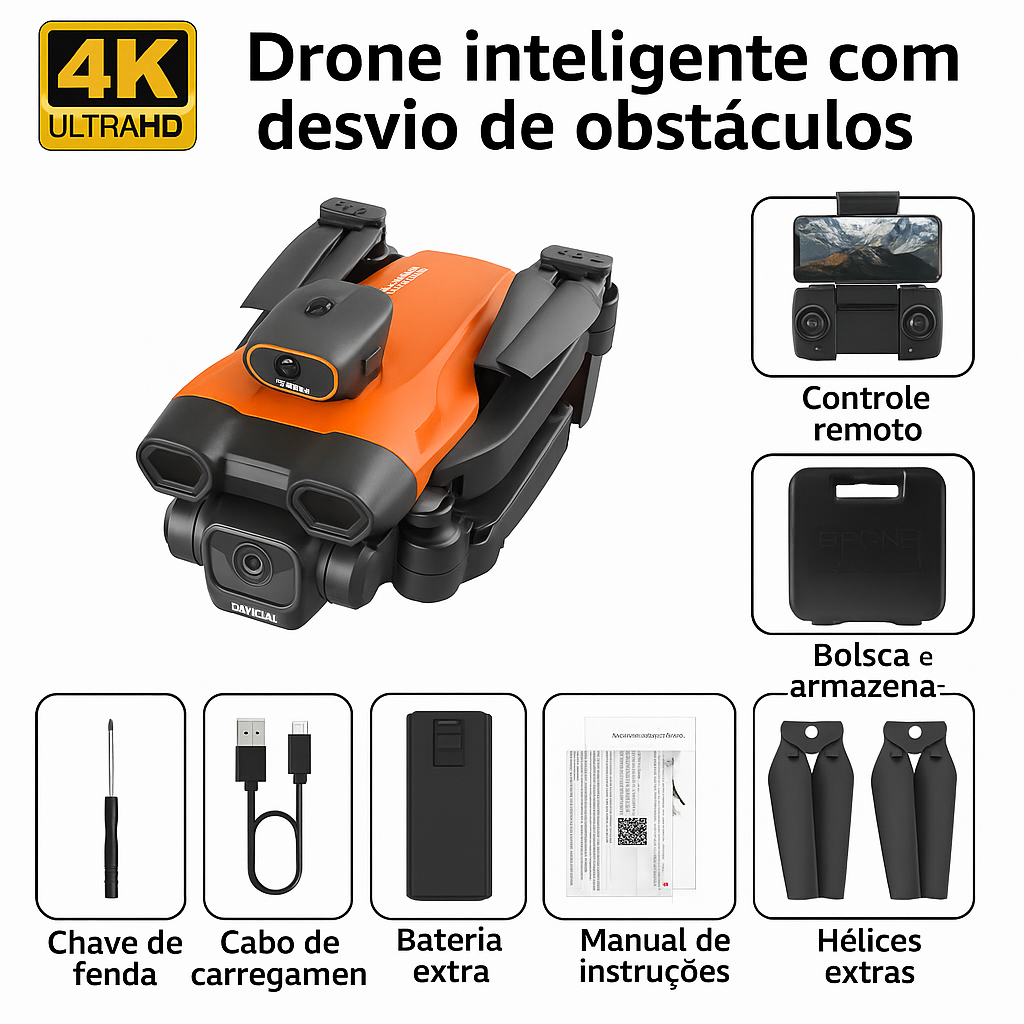 Lanus HS175D 4K Drohne – Bis zu 43min Flugzeit, bürstenloser Motor, GPS, automatische Rückkehr und Smart-Funktionen
