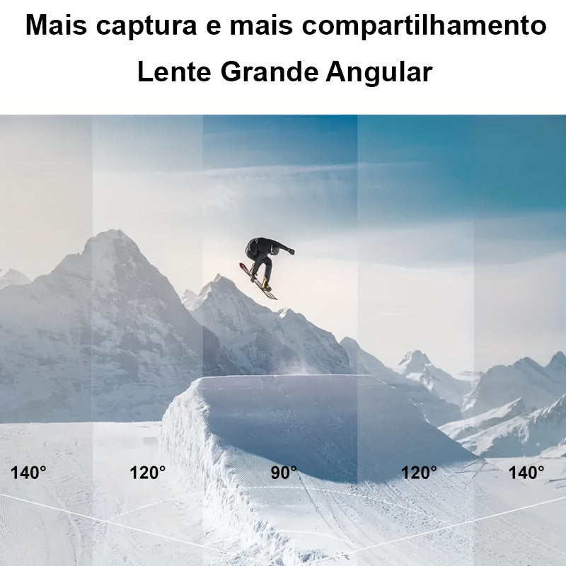 HD 1080P Action-Kamera, 140° Winkel, 5-Zoll-LCD-Bildschirm, TF-Karte, wiederaufladbarer Akku, Aufnahmen im MP4-Format – ideal für Sport und Freizeit.