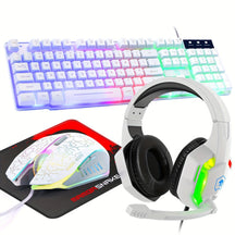 RGB-Gamer-Kit mit Tastatur, Maus, Headset und Mauspad