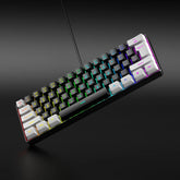 60 % kabelgebundene Gaming-Tastatur, 61 Tasten, RGB und ultrakompakte Handballenauflage