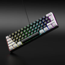 60 % kabelgebundene Gaming-Tastatur, 61 Tasten, RGB und ultrakompakte Handballenauflage