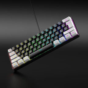 60 % kabelgebundene Gaming-Tastatur, 61 Tasten, RGB und ultrakompakte Handballenauflage