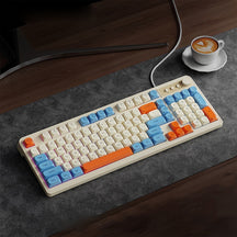 EWEADN Kabelgebundene Gaming-Tastatur, 98 Tasten, Regenbogen-Hintergrundbeleuchtung