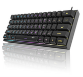 Kompakte 60 % mechanische Gaming-Tastatur mit anpassbarem RGB – MageGee Mini USB