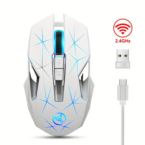 HXSI USB-aufladbare RGB-Kabellose Maus