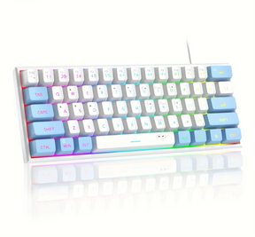 Kompakte 60 % mechanische Gaming-Tastatur mit anpassbarem RGB – MageGee Mini USB