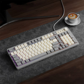 EWEADN Kabelgebundene Gaming-Tastatur, 98 Tasten, Regenbogen-Hintergrundbeleuchtung